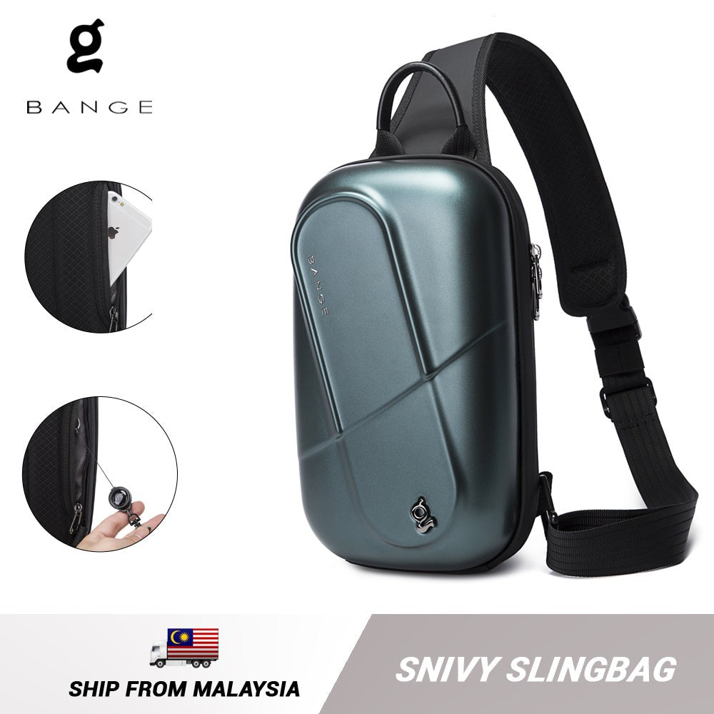 Bange Snivy Multi Compartment Water-Resistant High Quality Hardshell Design Sling Bag