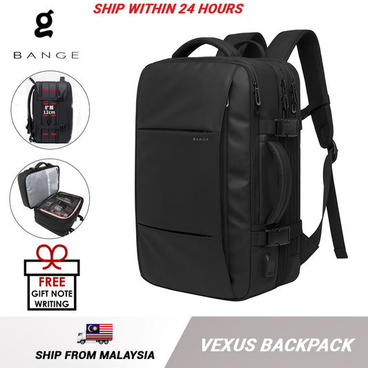 Bange Vexus Multi Compartment Big Capacity Water Resistant Hiking Travel Laptop Backpack with USB Charging Port