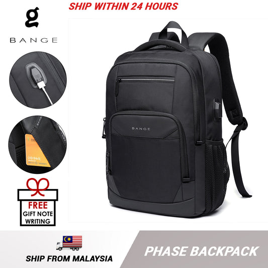 Bange Phase Water Resistant Big Capacity Multi Compartment Anti-Theft Travel Laptop Backpack with USB Charging Port