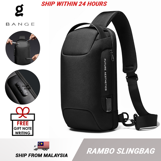Bange Rambo Multi Compartment Water-Resistant Sling Bag