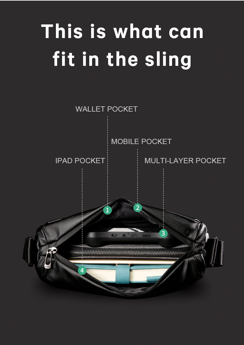 BANGE Phoenix Sling Bag Men Messenger Bag Pouch Bag Men Cross Body Bags Waterproof Beg Sandang Lelaki Lightweight