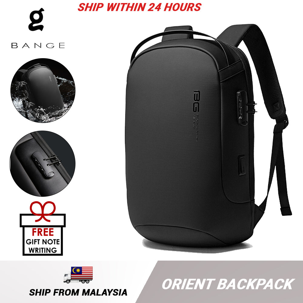 Bange Orient 15.6inch Business Multi Compartment Water Resistant Laptop Backpack with USB Charging Port