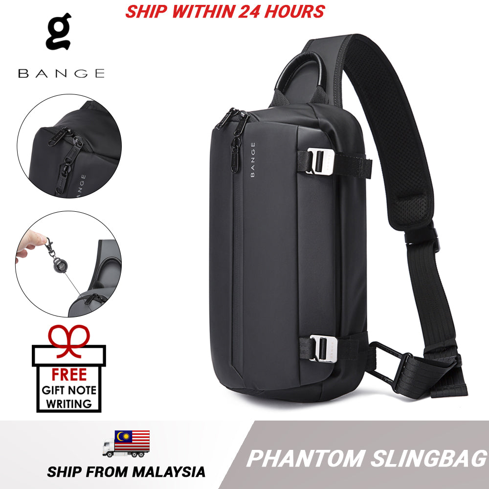 Bange Phantom Multi Compartment Water Resistant Sling Bag Bange