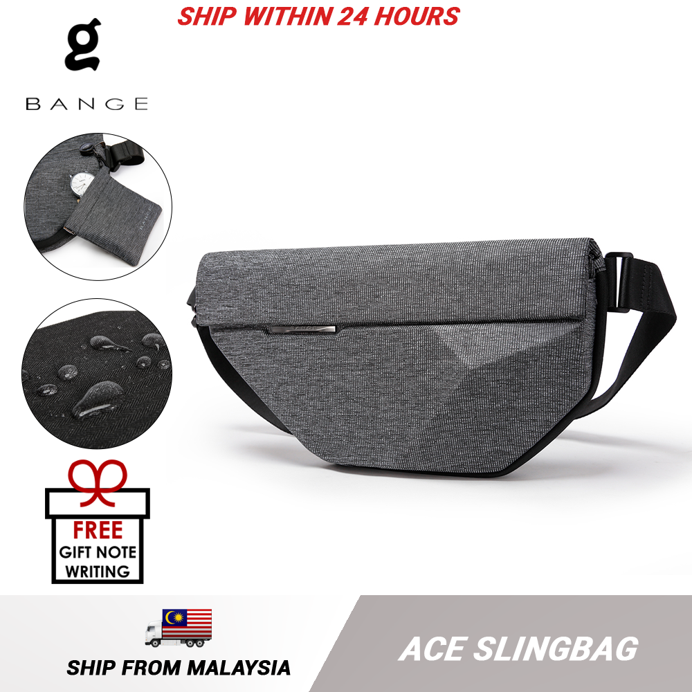 Bange Ace Expandable Sling Bag with Multi Compartment and Water-Repellent Fabric