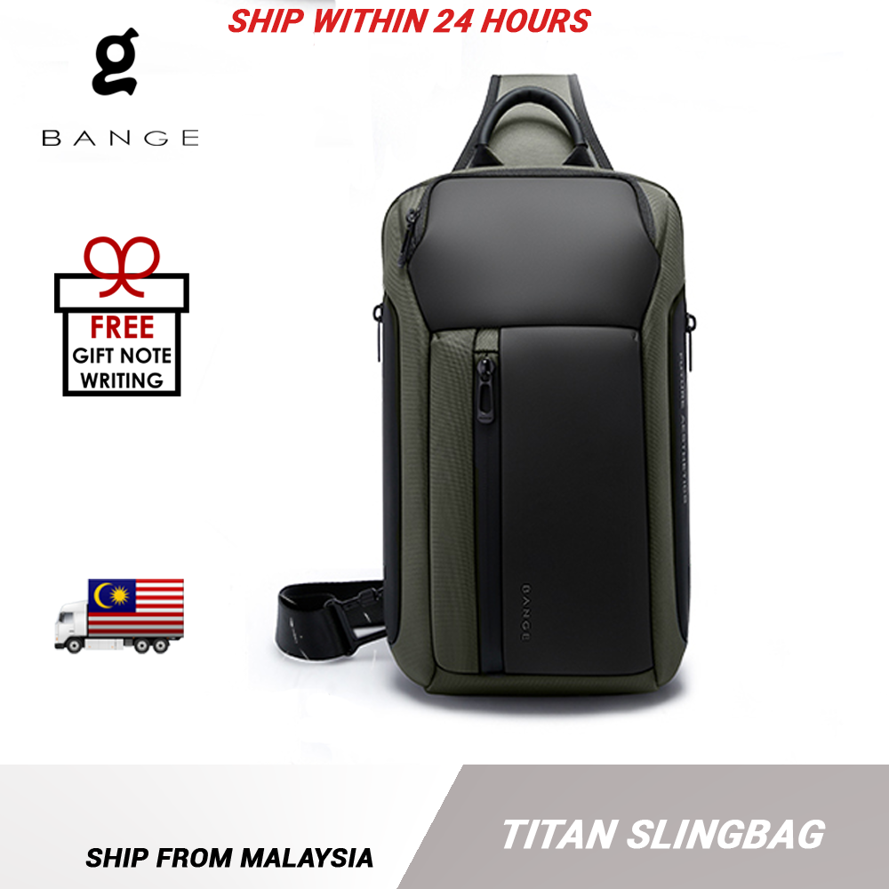 Bange Titan Sling Bag (11inch iPad) Water-Resistant and Multi Compartment Crossbody Men's Bag Fashion Chest Pack