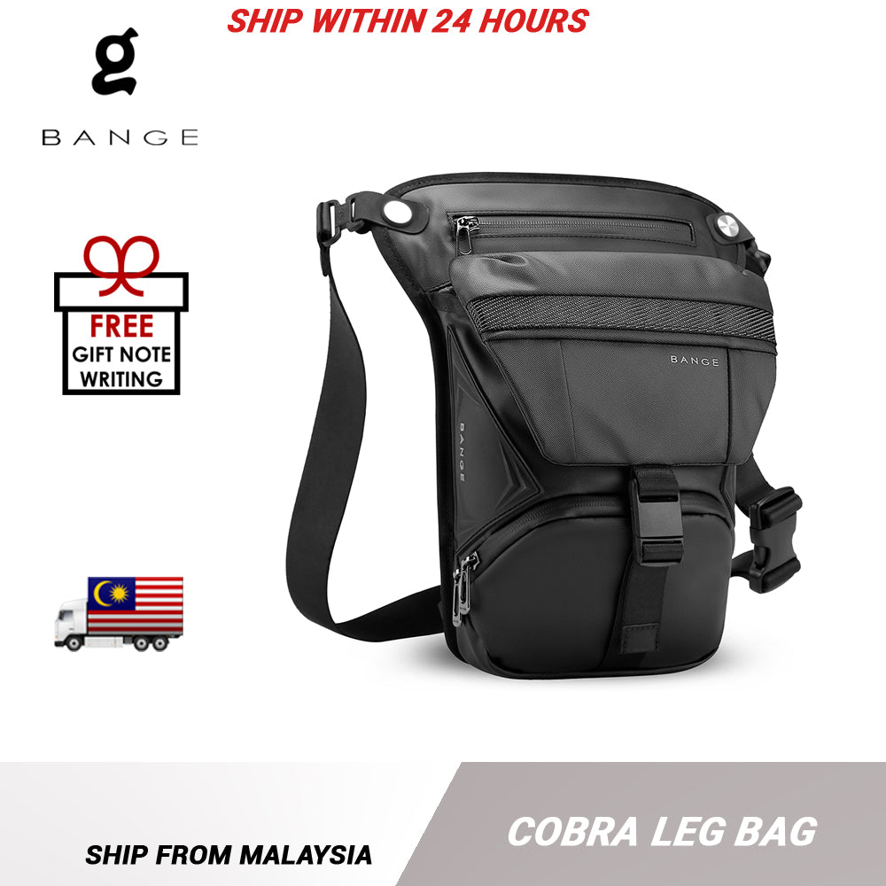 BANGE Cobra Motorcycle Leg Bag Water Resistant 2in1 Sling Bag Motorcycle Pouch Bag