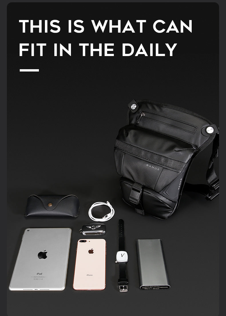 BANGE Cobra Motorcycle Leg Bag Water Resistant 2in1 Sling Bag Motorcycle Pouch Bag