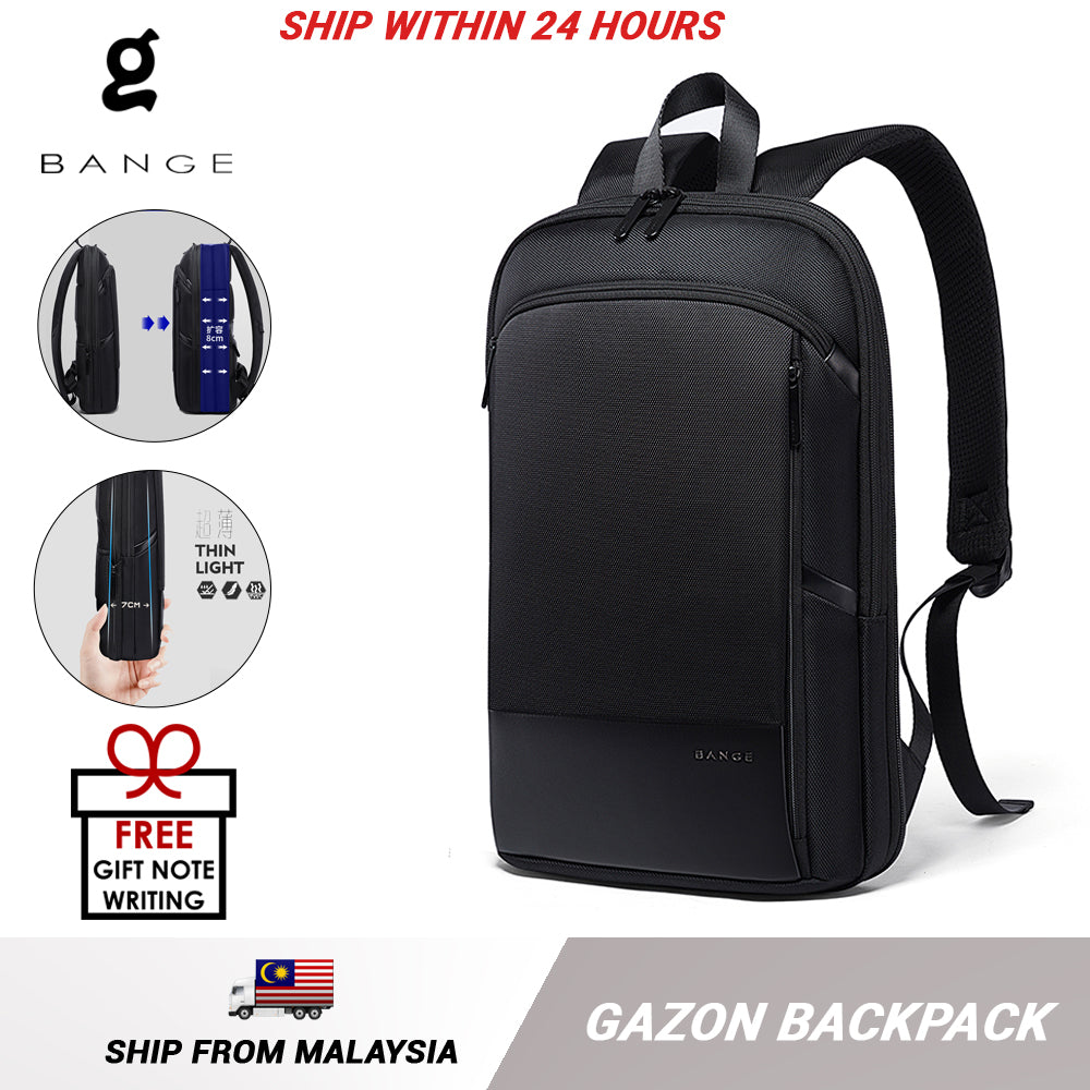 (15.6"/17.3'')Bange Gazon Expandable Light Water Resistant Anti-Theft Business Laptop Backpack Laptop Bag