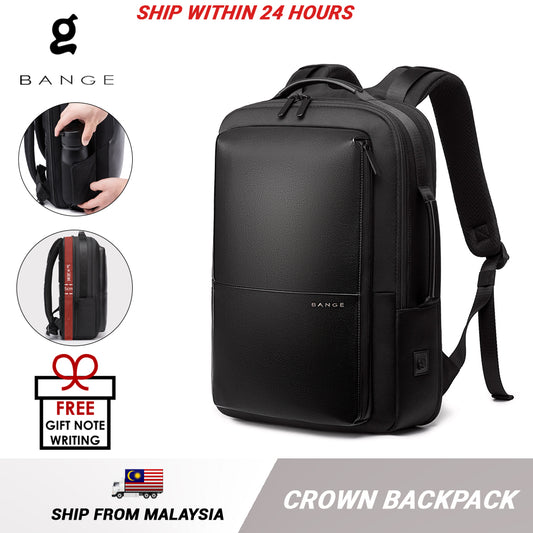 Bange Crown Expandable Large Multi Compartment USB Water Resistant Business Ultralight Travel 15.6 Laptop Backpack