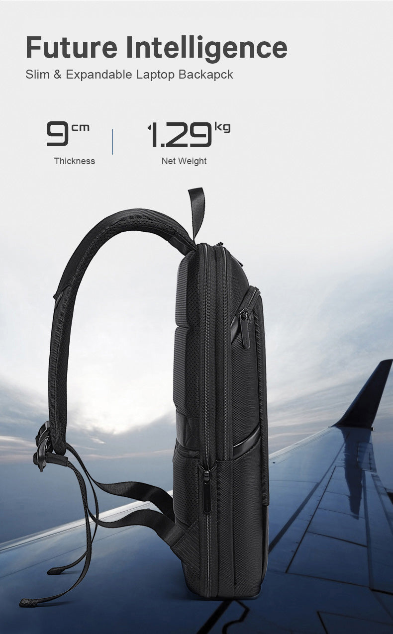 (15.6"/17.3'')Bange Gazon Expandable Light Water Resistant Anti-Theft Business Laptop Backpack Laptop Bag