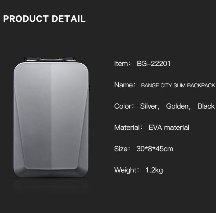 Bange City Anti-Theft Hard Cover Laptop Backpack (15.6)