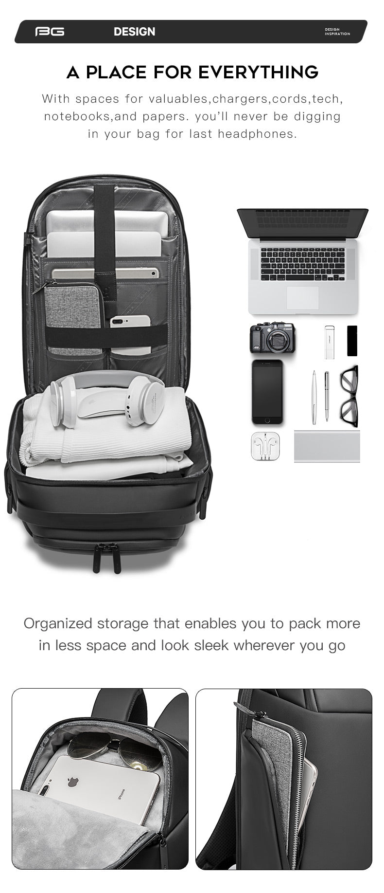 Bange Dire 15.6inch Multi Compartment Future Aesthetic Laptop Backpack