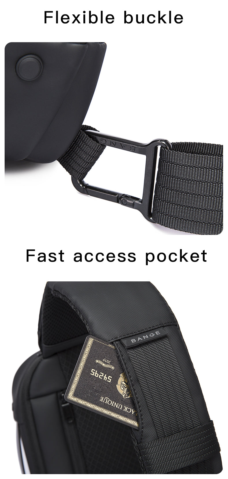 Bange Hertz Multi Compartment Water-Resistant Sling Bag
