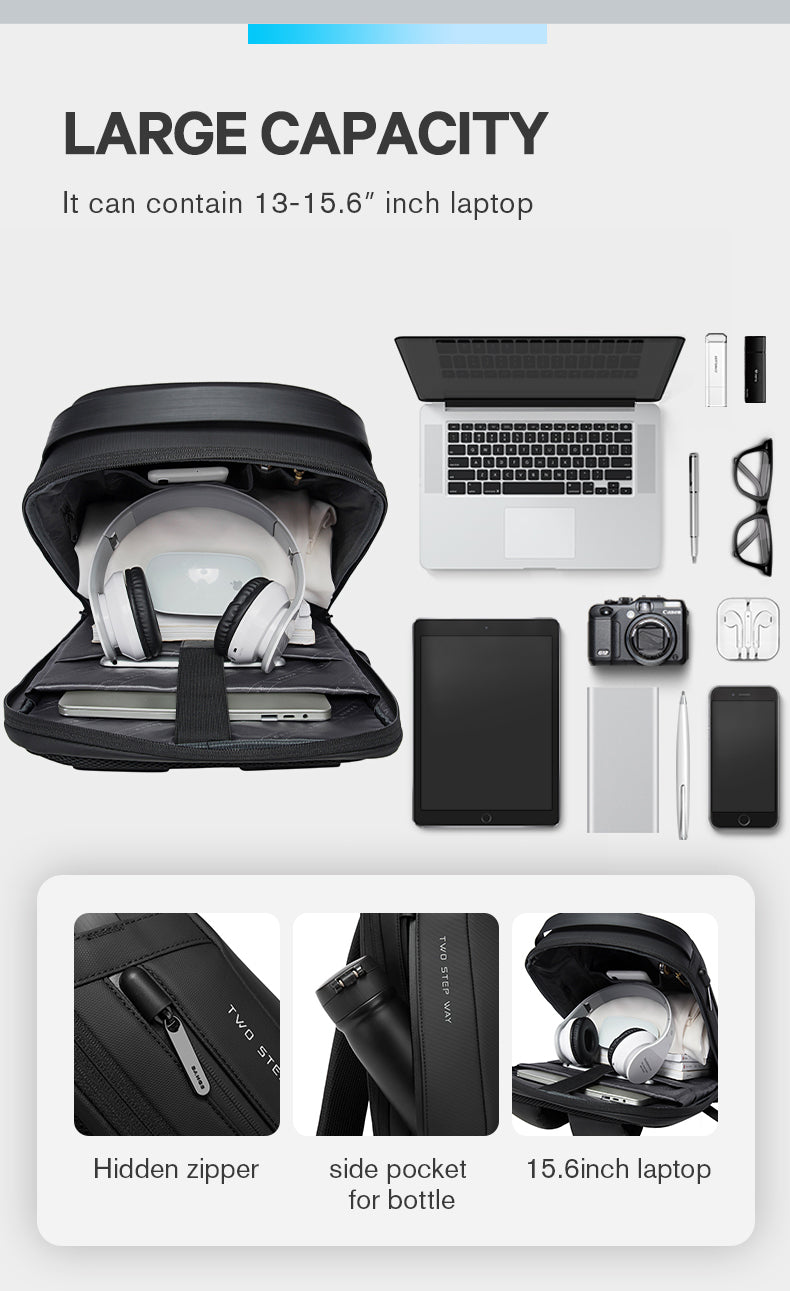 Bange Orient 15.6inch Business Multi Compartment Water Resistant Laptop Backpack with USB Charging Port