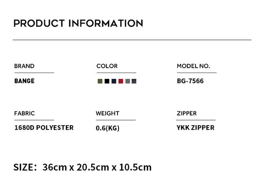 Bange Titan Sling Bag (11inch iPad) Water-Resistant and Multi Compartment Crossbody Men's Bag Fashion Chest Pack