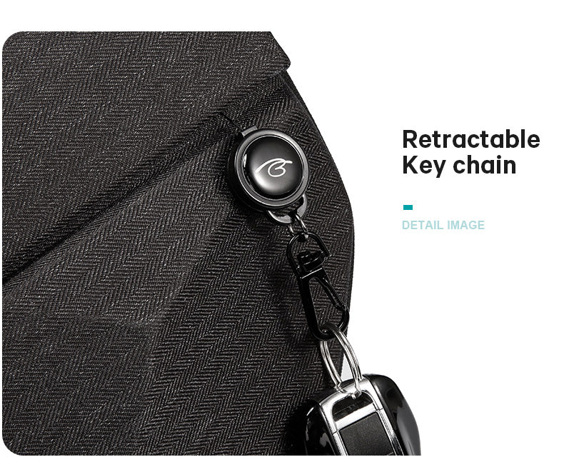 Bange Ace Expandable Sling Bag with Multi Compartment and Water-Repellent Fabric