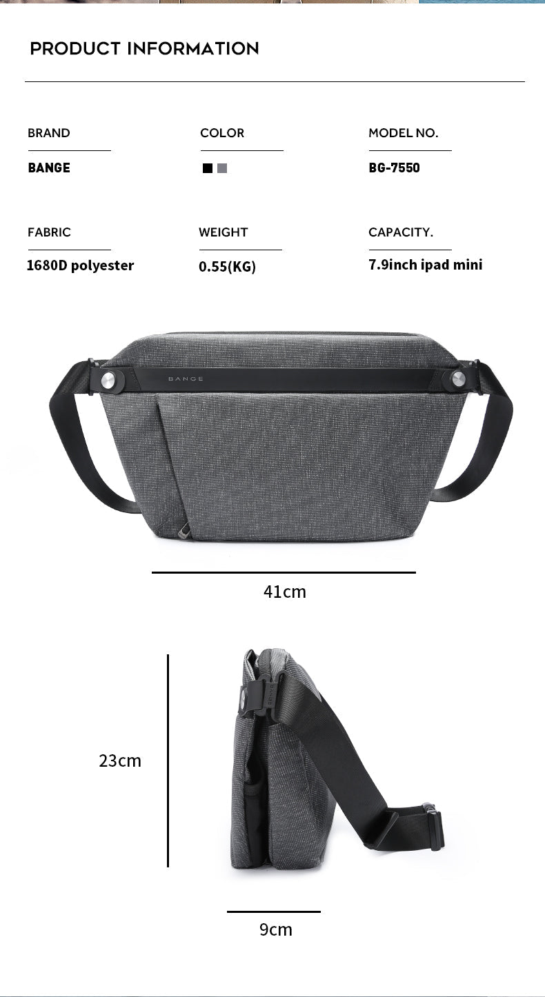 Bange Neutro Sling Bag Men with Retractable Key Chain