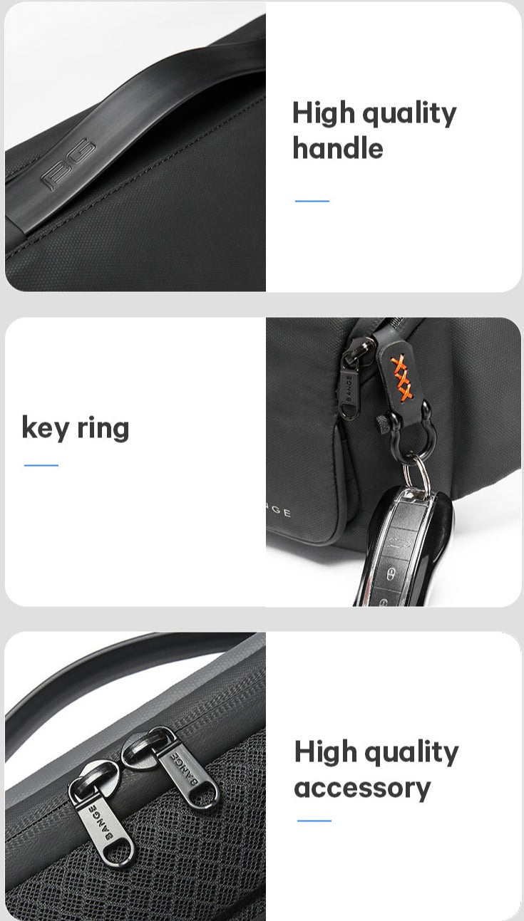 Bange Spades Anti-theft Lock Fashion Chest Pack Water-Resistant Sling Bag