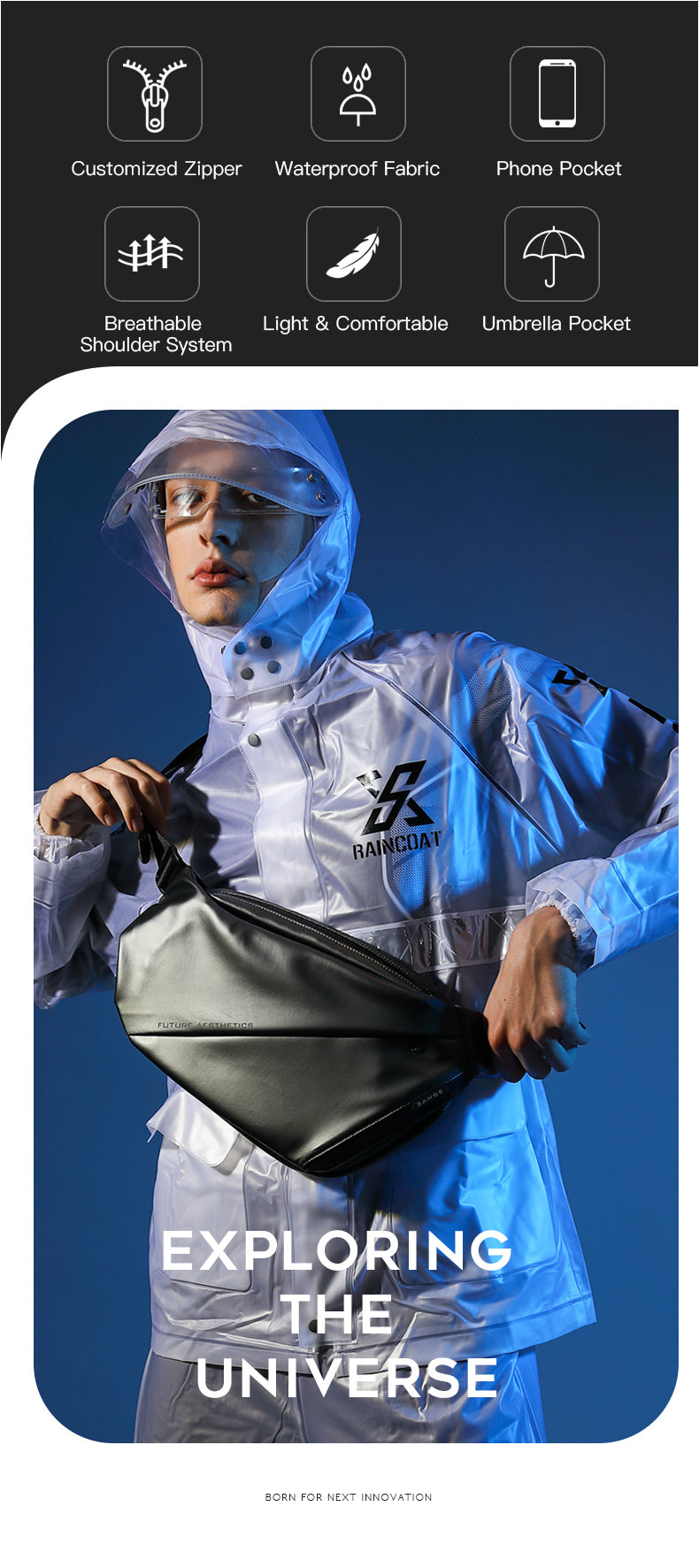 Bange Future Water-Resistant Big Capacity Sling Bag
