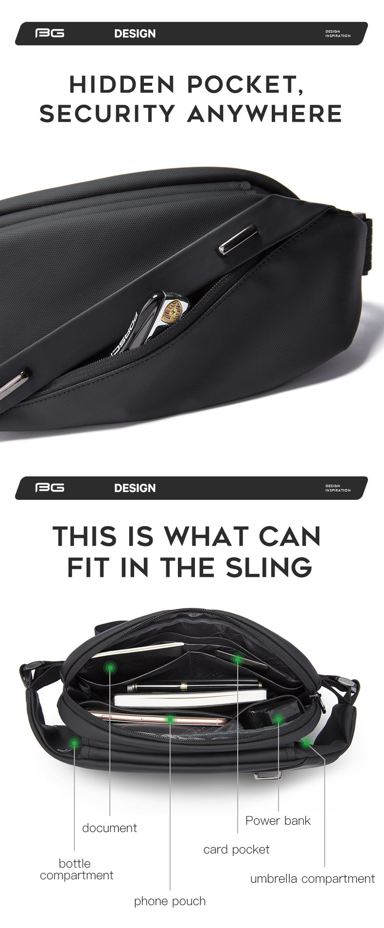 Bange Echo Crossbody Sling Bag