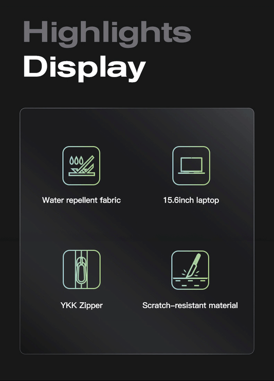 Bange Onyx Laptop Backpack Multi-Compartment Water Resistant (15.6”) Fashion Beg Laptop College Backpack