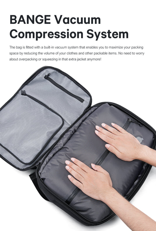 Bange Prime Vacuum Compartment Travel Laptop Backpack (15.6)