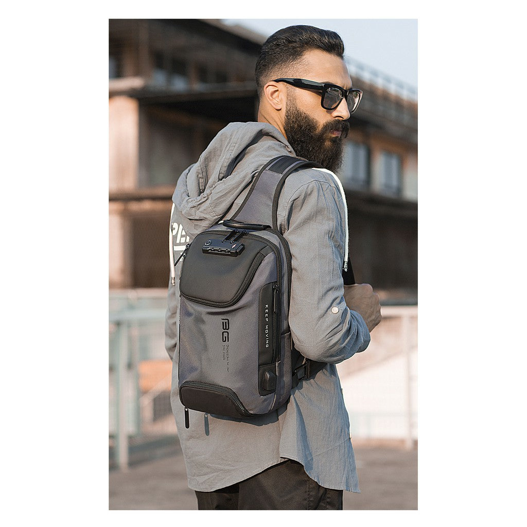 Bange Jero Anti Theft Multi Compartment Travel Business Sling Bag with TSA Lock and USB Charging Port
