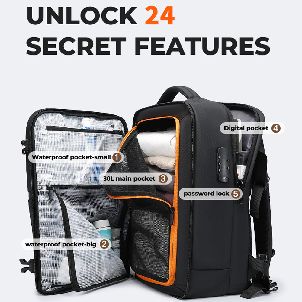 BANGE Blaze Travel Laptop Backpack Multi Compartment Water-Resistant (15.6)