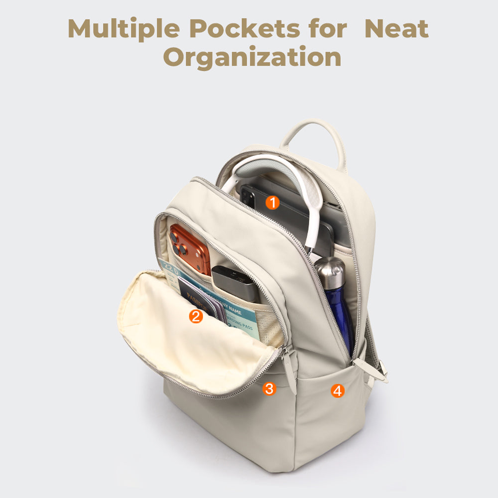 BANGE Lena Laptop Backpack Water Resistant Multi Compartment Beg Komputer Riba Beg Sekolah (14/15.6‘’)