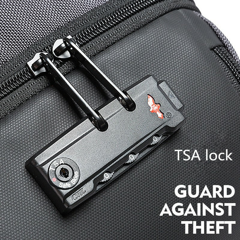 Bange Jero Anti Theft Multi Compartment Travel Business Sling Bag with TSA Lock and USB Charging Port