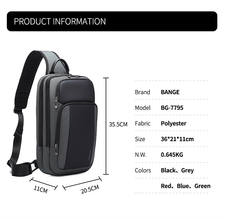 BANGE Titus Crossbody Sling Bag (11")