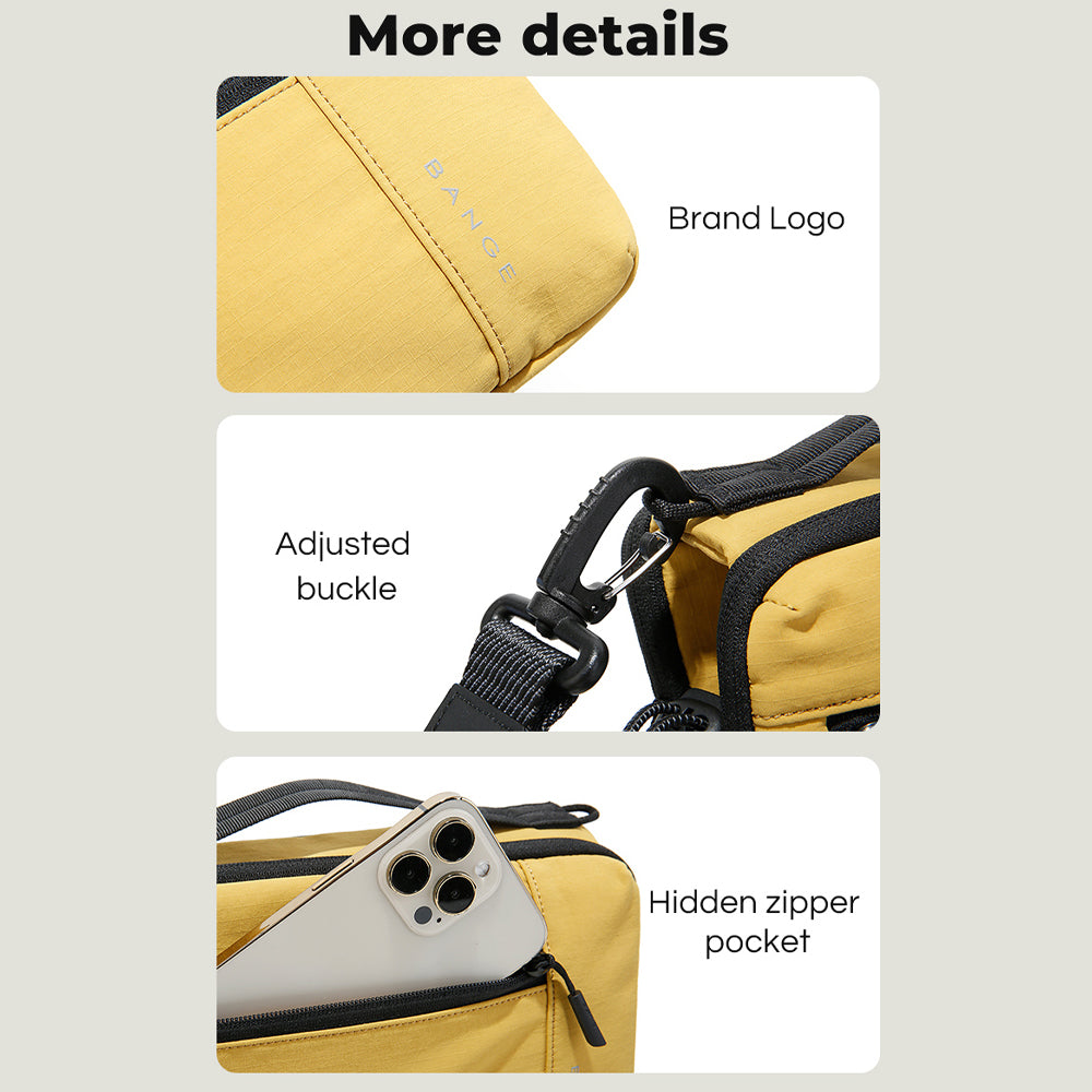BANGE Rise Sling Bag Men's Multi Compartment Water-Resistant