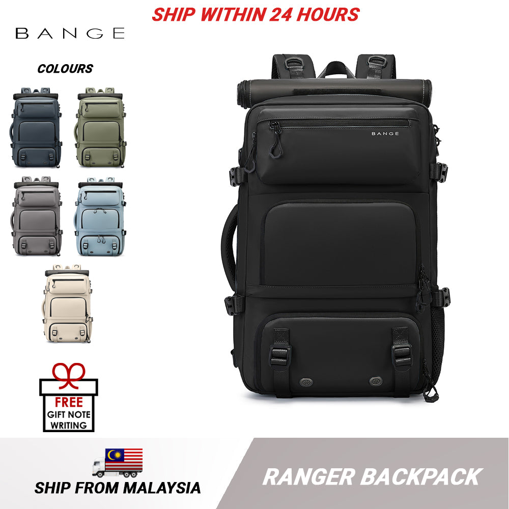 Bange Ranger Multi Compartment Big Capacity Water Resistant Hiking Travel Business Laptop Backpack