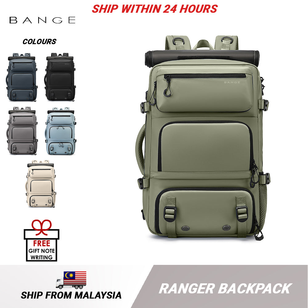 Bange Ranger Multi Compartment Big Capacity Water Resistant Hiking Travel Business Laptop Backpack