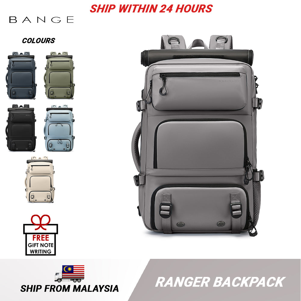 Bange Ranger Multi Compartment Big Capacity Water Resistant Hiking Travel Business Laptop Backpack