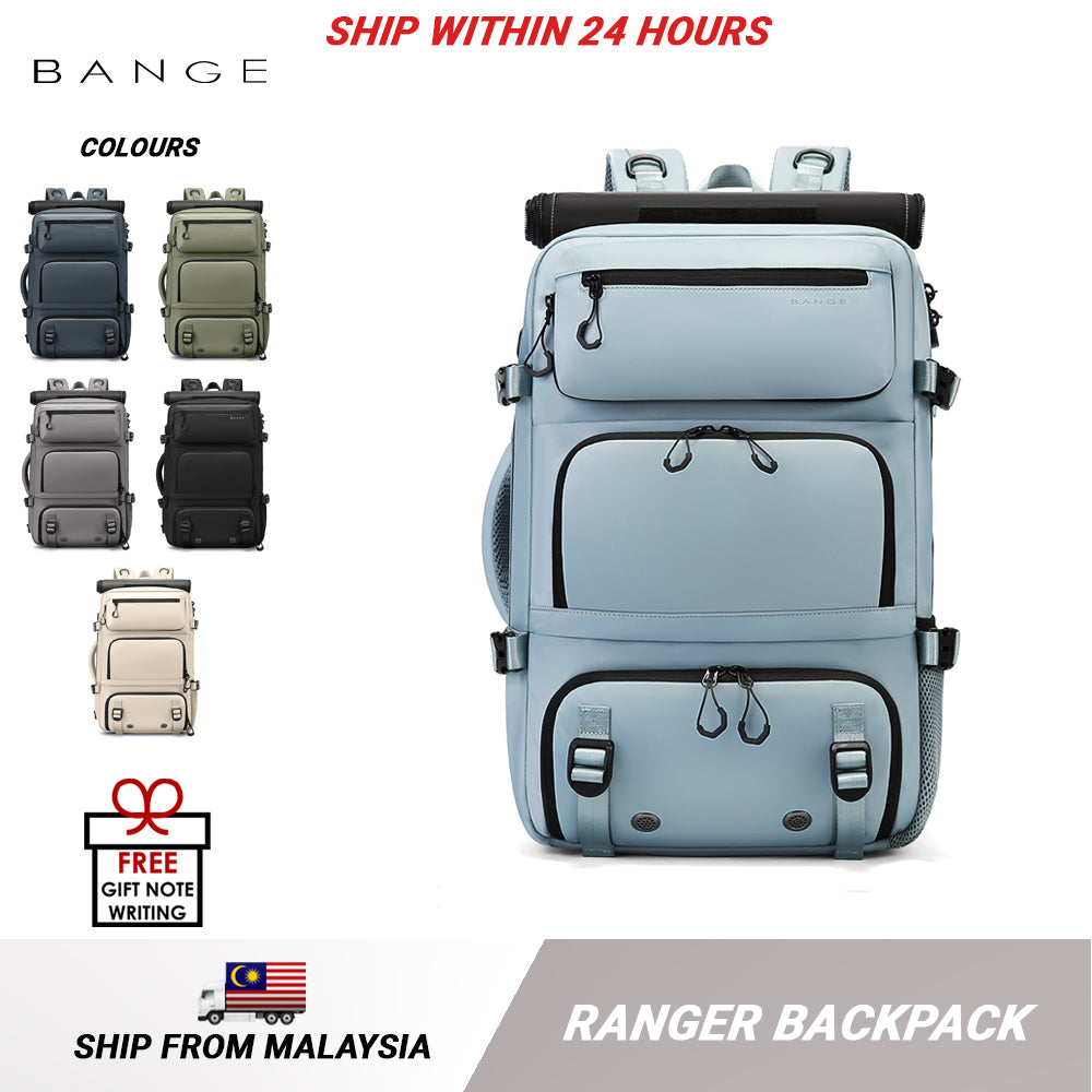 Bange Ranger Multi Compartment Big Capacity Water Resistant Hiking Travel Business Laptop Backpack