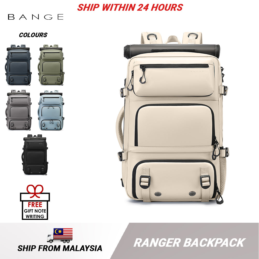 Bange Ranger Multi Compartment Big Capacity Water Resistant Hiking Travel Business Laptop Backpack