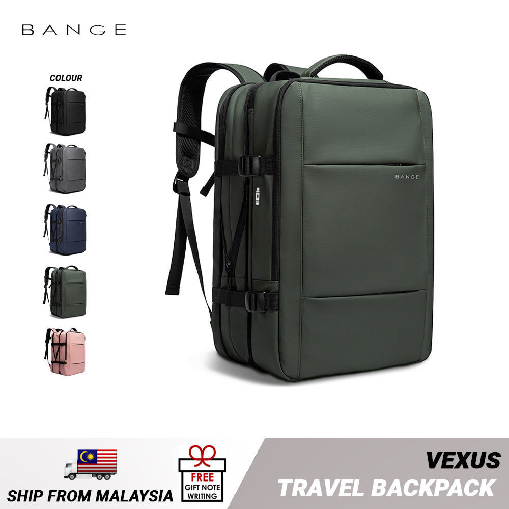 Bange Vexus Multi Compartment Big Capacity Water Resistant Hiking Travel Laptop Backpack with USB Charging Port