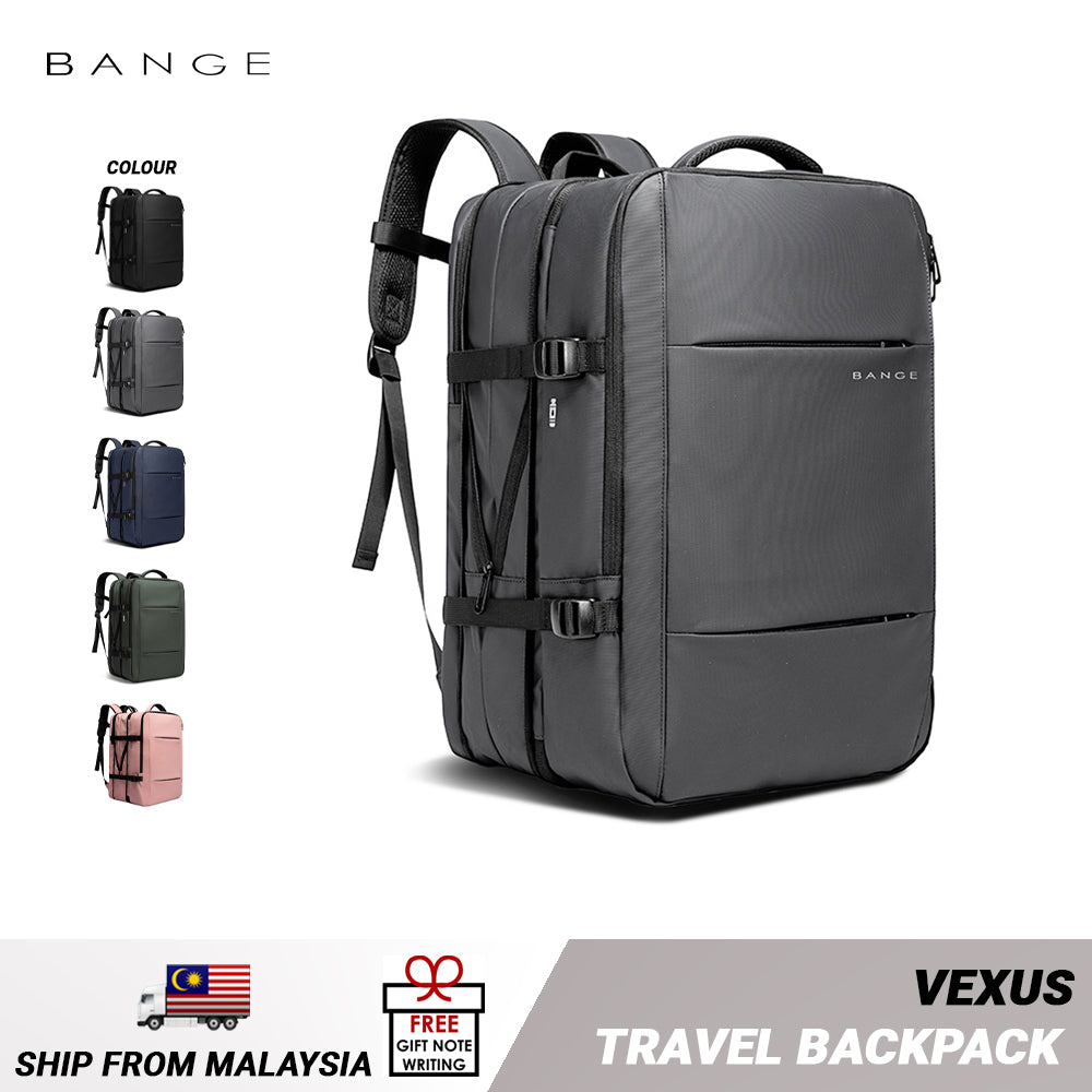 Bange Vexus Multi Compartment Big Capacity Water Resistant Hiking Travel Laptop Backpack with USB Charging Port
