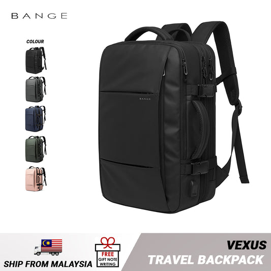 Bange Vexus Multi Compartment Big Capacity Water Resistant Hiking Travel Laptop Backpack with USB Charging Port