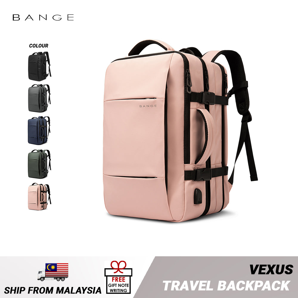 Bange Vexus Multi Compartment Big Capacity Water Resistant Hiking Travel Laptop Backpack with USB Charging Port