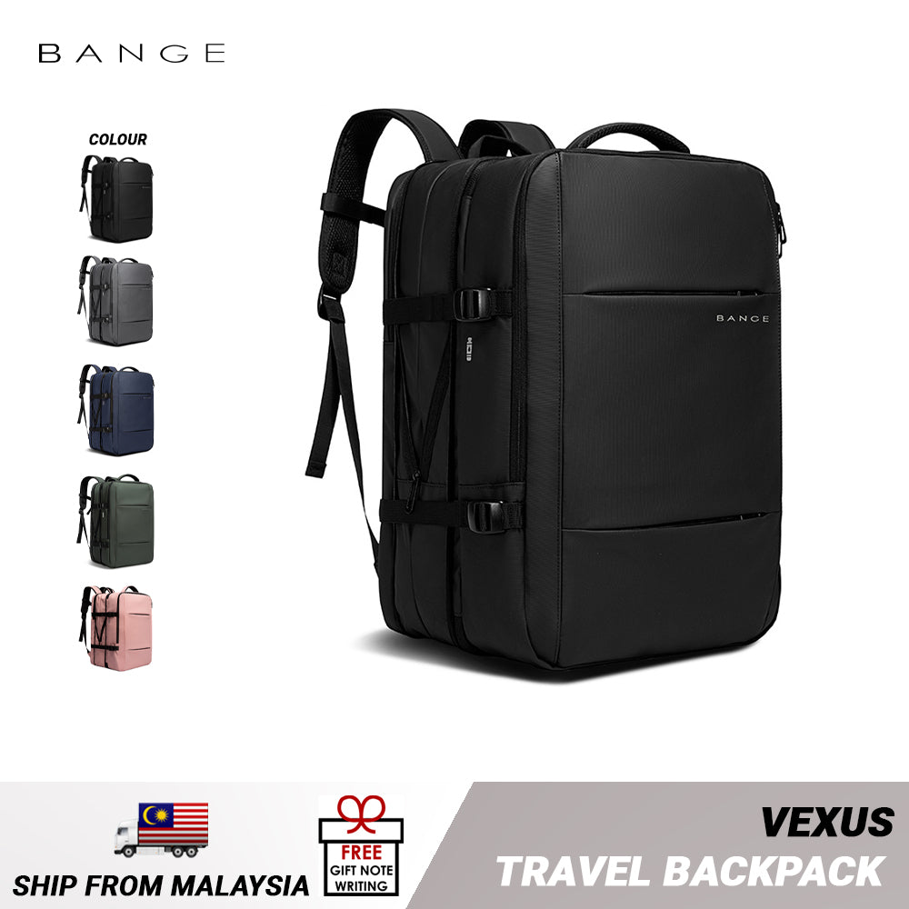 Bange Vexus Multi Compartment Big Capacity Water Resistant Hiking Travel Laptop Backpack with USB Charging Port