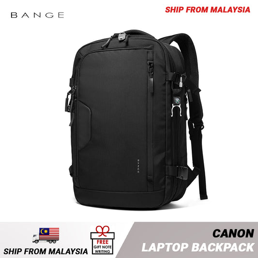 Bange Canon Laptop Backpack 15.6inch Multi Compartment Big Capacity Dry Wet Separation Waterproof Travel Bag