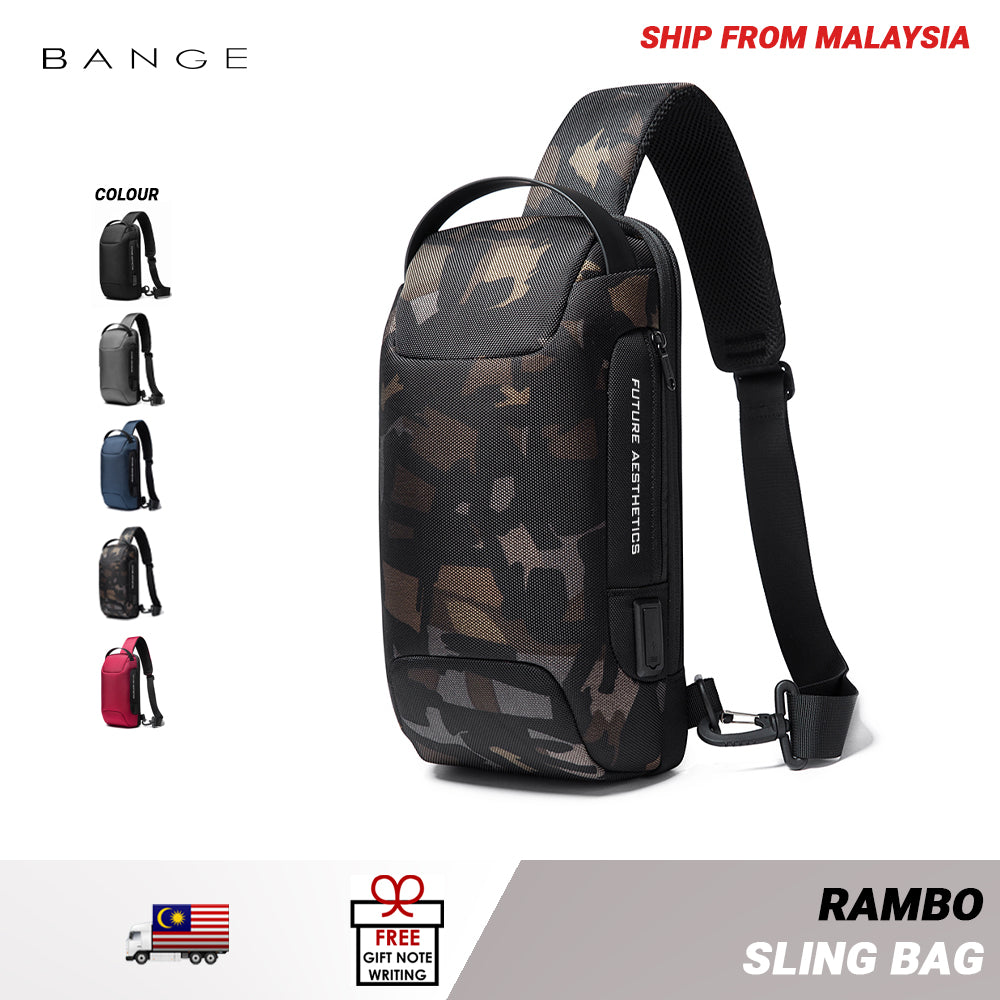 Bange Rambo Multi Compartment Water-Resistant Sling Bag