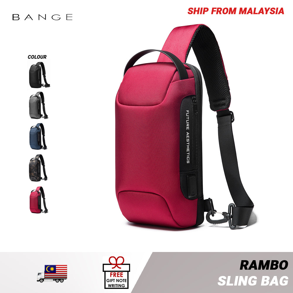 Bange Rambo Multi Compartment Water-Resistant Sling Bag