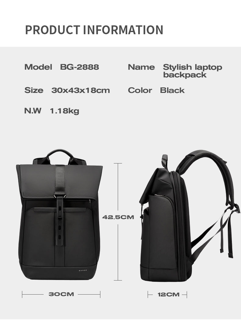 Bange Daze Laptop Backpack Multi-Compartment Water Resistant (15.6”) Fashion Beg Laptop College Backpack 电脑包