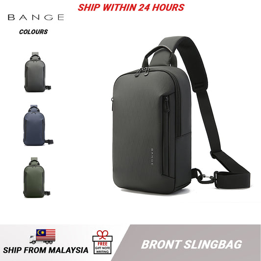 BANGE Bront Sling Bag Men's Multi Compartment Water-Resistant