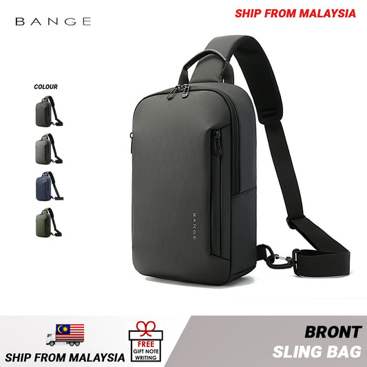 BANGE Bront Sling Bag Men's Multi Compartment Water-Resistant