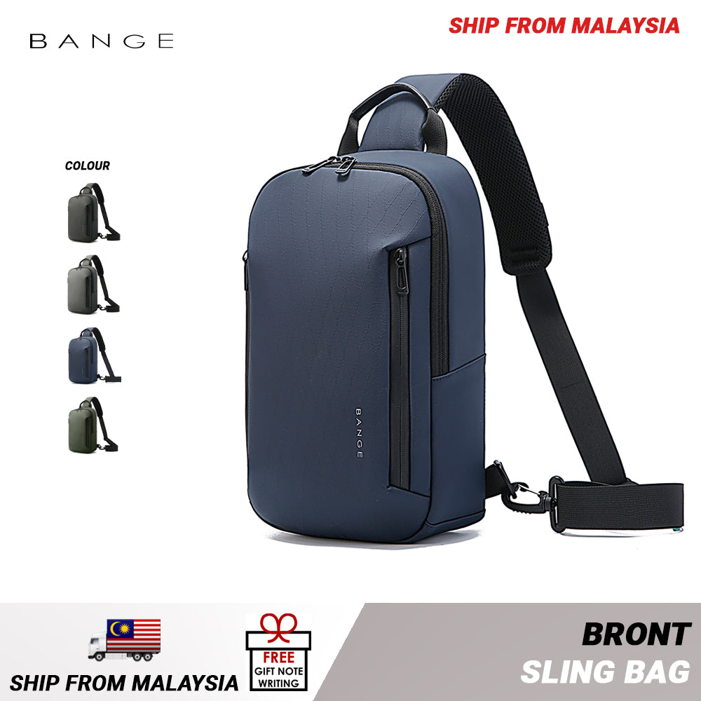 BANGE Bront Sling Bag Men's Multi Compartment Water-Resistant