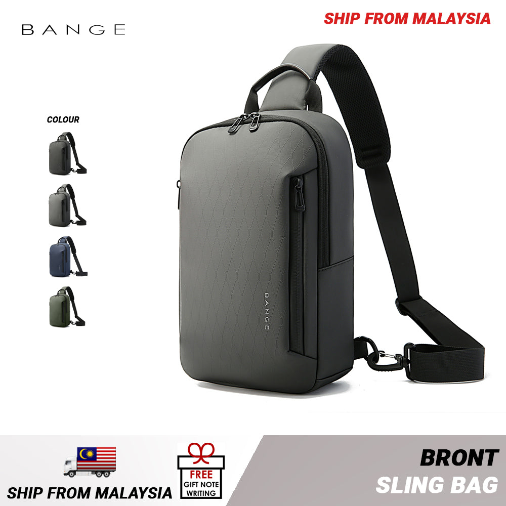 BANGE Bront Sling Bag Men's Multi Compartment Water-Resistant